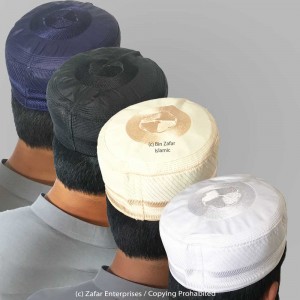 Pack of 4 Cloth Contrasting Boqus Prayer Cap / Namaz Topi
